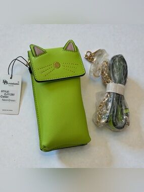 Brentano Neon Green Cat-Ear Crossbody
